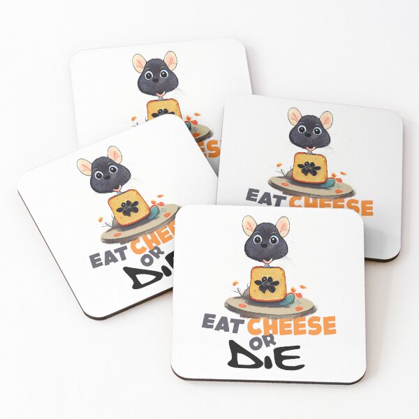 Item preview, come queso o muere | Ratón Gracioso Con Queso designed and sold by KOTOdesign.