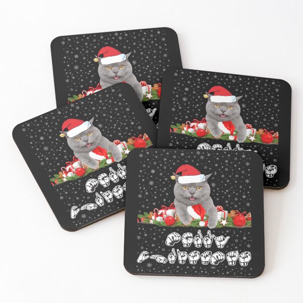 Item preview, Cat asl sign language deaf person merry christmas  designed and sold by ferraudionne.
