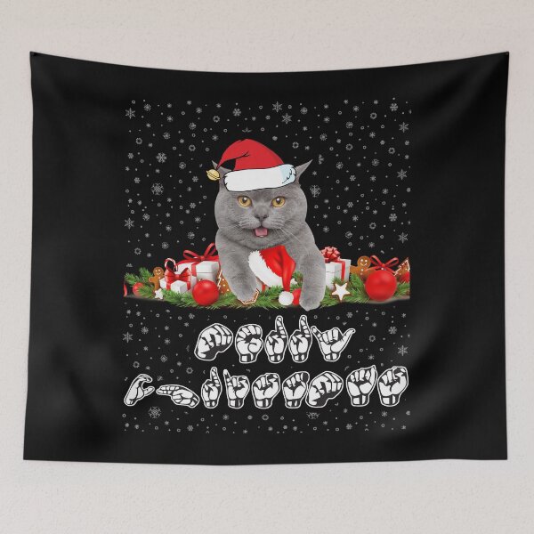 Item preview, Cat asl sign language deaf person merry christmas  designed and sold by ferraudionne.