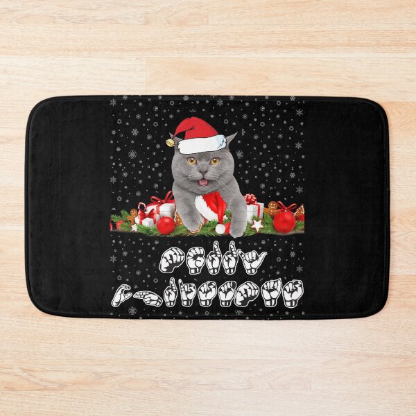 Item preview, Cat asl sign language deaf person merry christmas  designed and sold by ferraudionne.