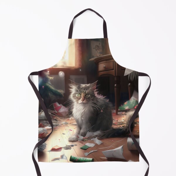 Item preview, Angry cat wrecks christmas tree designed and sold by XmasPatterns.