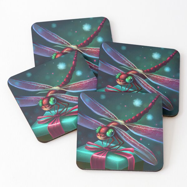 Item preview, Dragonfly vintage christmas drawing designed and sold by XmasPatterns.