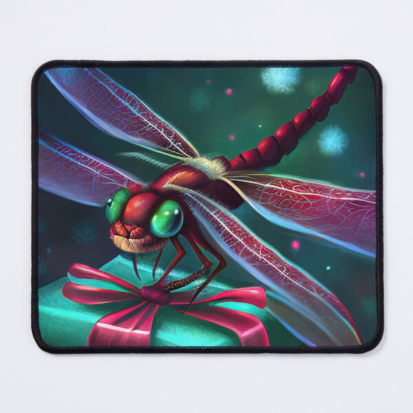 Item preview, Dragonfly vintage christmas drawing designed and sold by XmasPatterns.