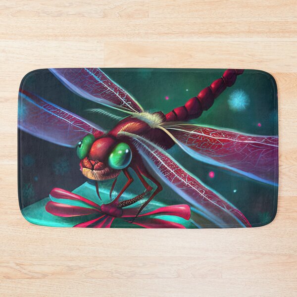 Item preview, Dragonfly vintage christmas drawing designed and sold by XmasPatterns.