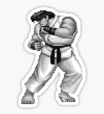 Logo Ryu Street Fighter 2 Black & White Sticker