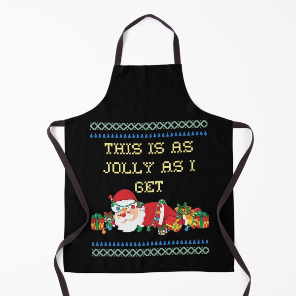 Item preview, Ugly Christmas Sweater This Is As Jolly As I Get Santa designed and sold by RockBeeDesigns.