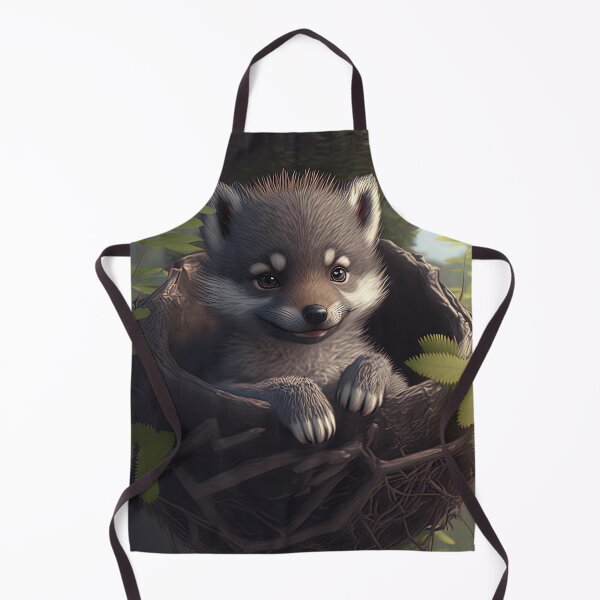 Item preview, A Cute Baby Wolf in a Bird's Nest designed and sold by wolfnme.