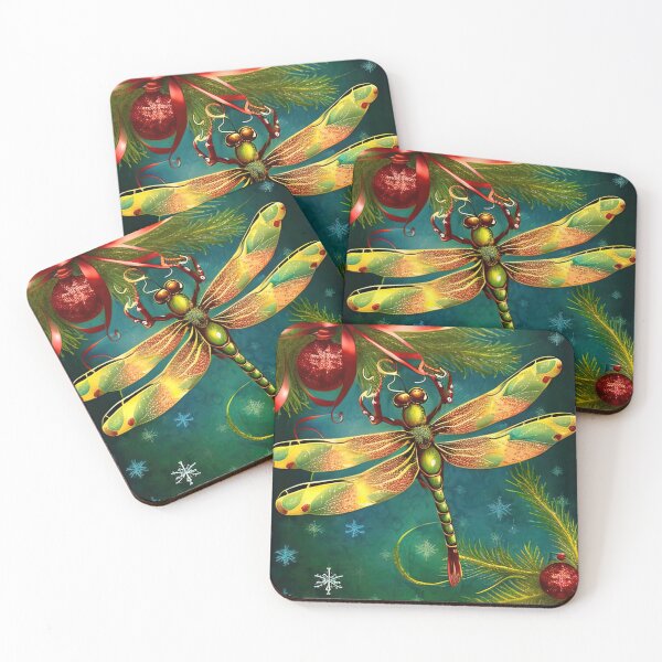 Item preview, Dragonfly inspecting the christmas balls designed and sold by XmasPatterns.
