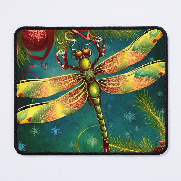 Item preview, Dragonfly inspecting the christmas balls designed and sold by XmasPatterns.