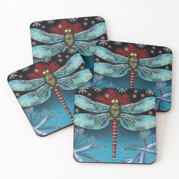 Item preview, Christmas dragonfly on a snowy tree designed and sold by XmasPatterns.