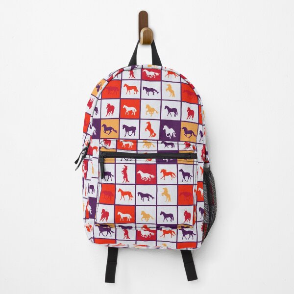 Item preview, Colorful Geometrical seamless pattern with horses silhouettes and squares designed and sold by deepakrode7.