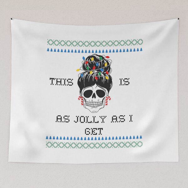Item preview, Ugly Christmas Sweater This Is As Jolly As I Get Skeleton Christmas Lights designed and sold by RockBeeDesigns.