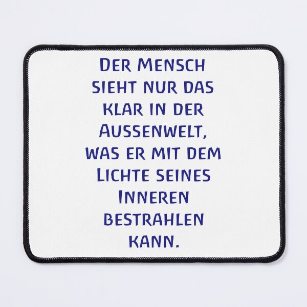 Item preview, Man sees only that clearly in the outside world - waldorf school rudolf steiner anthroposophy designed and sold by DOM-Shop.