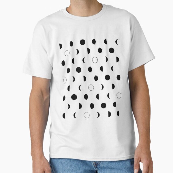 Moon phases pattern T-shirt classique