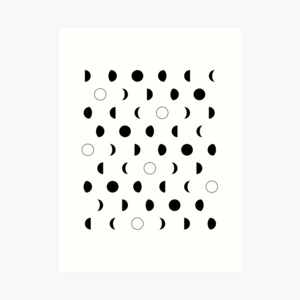 Moon phases pattern Impression artistique