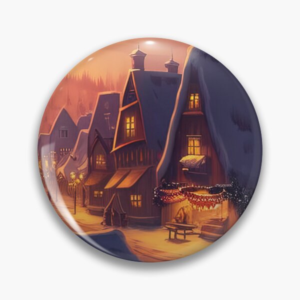 Item preview, Snowy christmas village design designed and sold by XmasPatterns.
