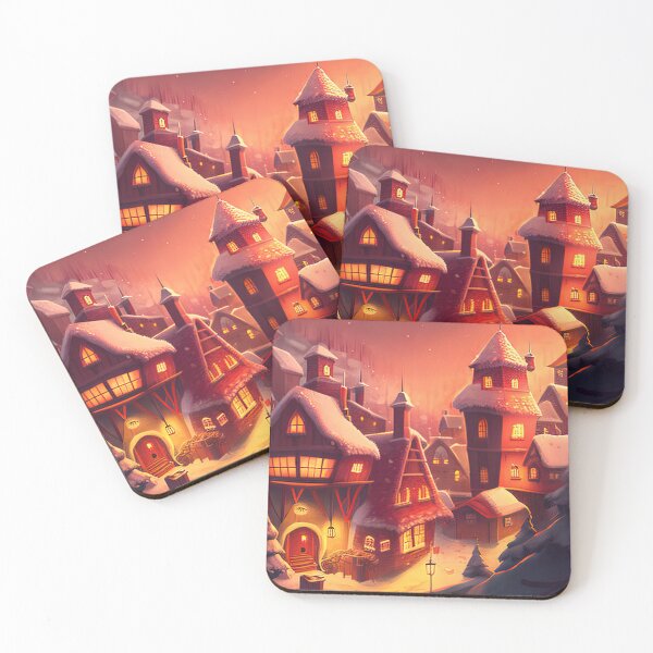Item preview, Beautiful warm christmas village designed and sold by XmasPatterns.