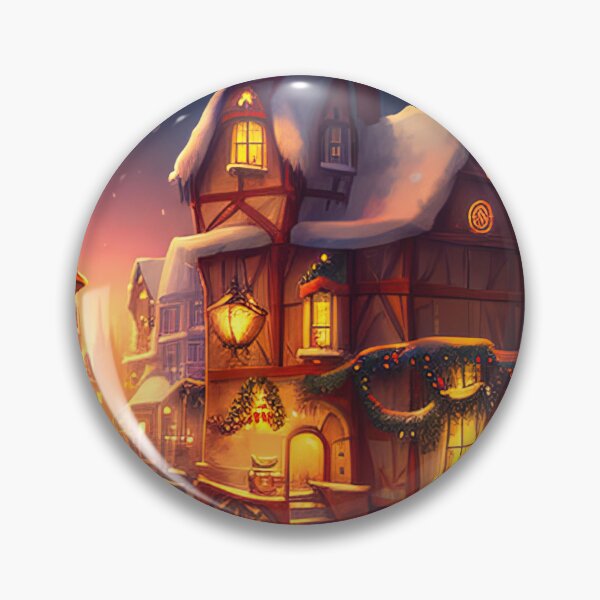 Item preview, Lovely little christmas village illustration design designed and sold by XmasPatterns.