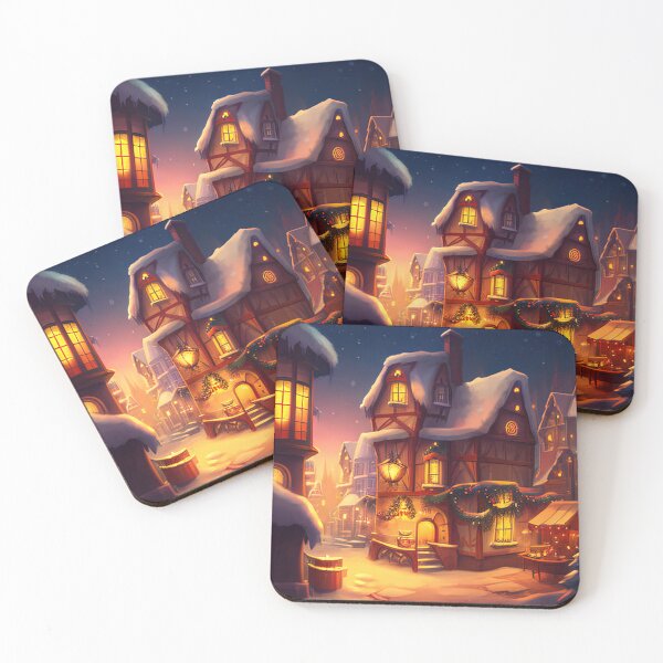 Item preview, Lovely little christmas village illustration design designed and sold by XmasPatterns.