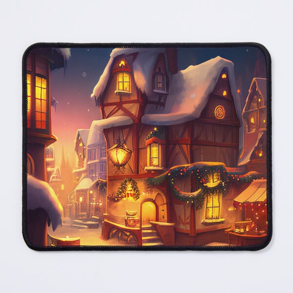 Item preview, Lovely little christmas village illustration design designed and sold by XmasPatterns.