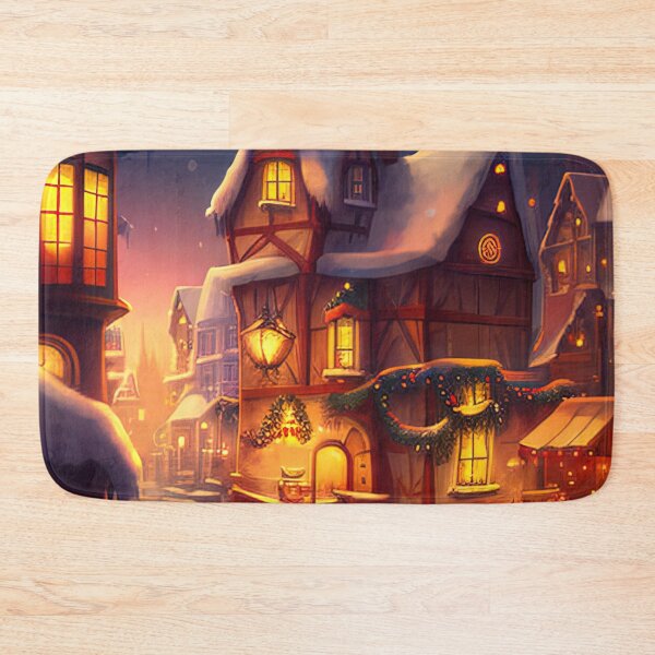 Item preview, Lovely little christmas village illustration design designed and sold by XmasPatterns.