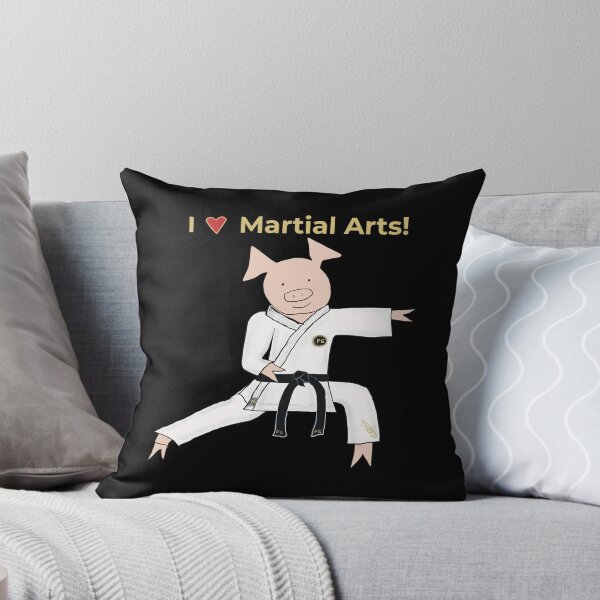 Item preview, I love Martial Arts! Pig martial arts practitioner, kata, kung fu, karate, judo, aikido, MMA, martial arts designed and sold by PiggingJapan.