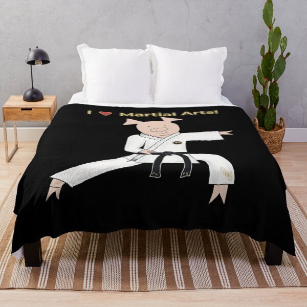 Item preview, I love Martial Arts! Pig martial arts practitioner, kata, kung fu, karate, judo, aikido, MMA, martial arts designed and sold by PiggingJapan.