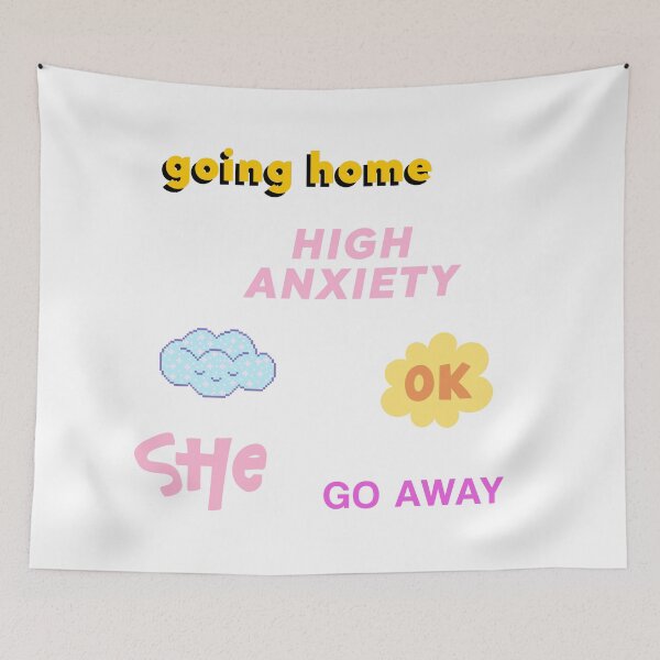 Item preview, Chill introverted girl sticker pack - anxious homebody girly typography  designed and sold by Theleochick.