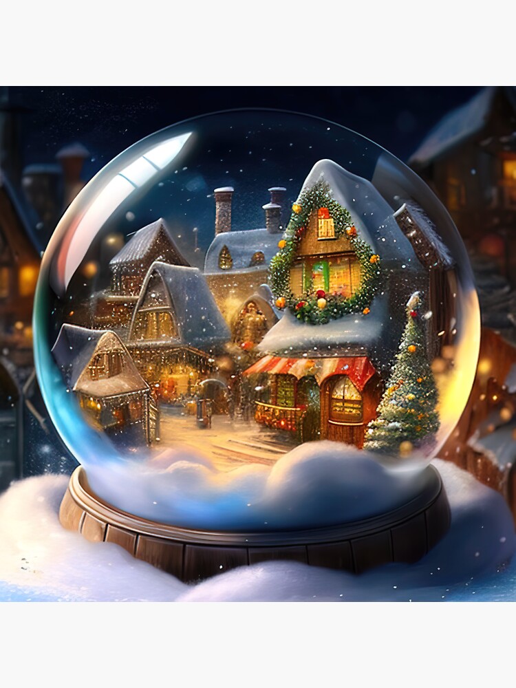 Christmas Snow Globe Decal
