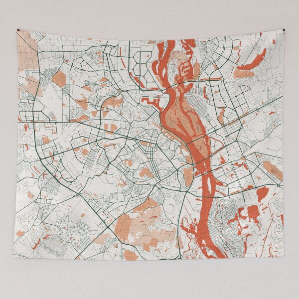 Item preview, Kyiv City Map of Ukraine - Bohemian designed and sold by deMAP.