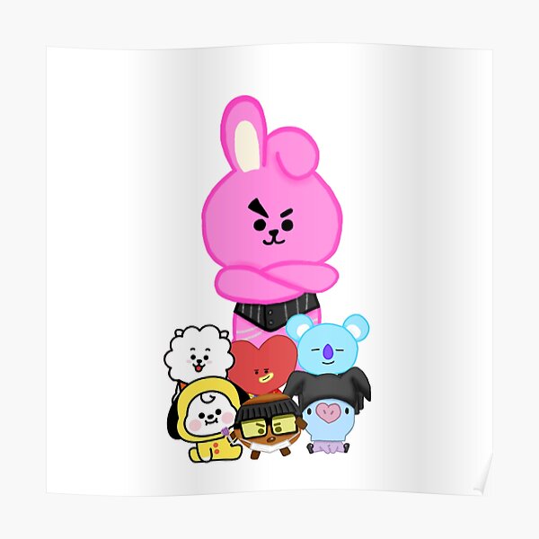 Cooky Ready For The Cook With Bt21 Team Poster For Sale By