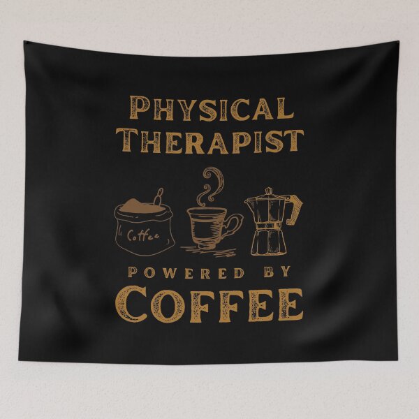 Artikelvorschau, Physiotherapeut Powered By Coffee: Kaffeeliebhaber-Zitat. entworfen und verkauft von MokonoKokoro.