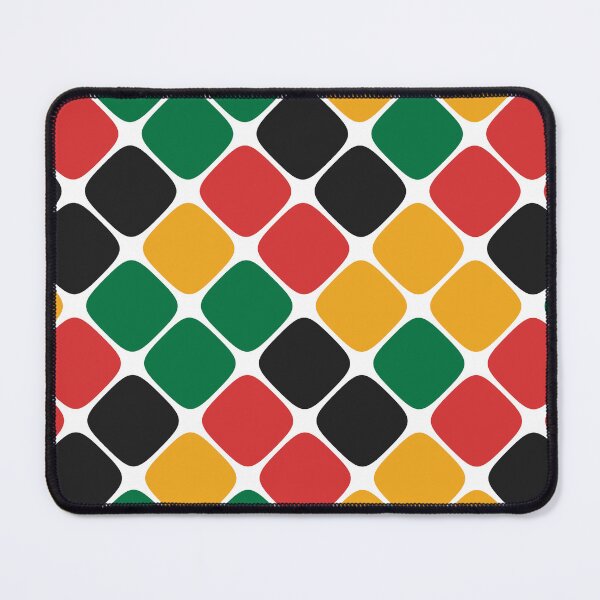 Item preview, Diagonal Squircle Pattern (Rasta Colours) designed and sold by John Uttley.