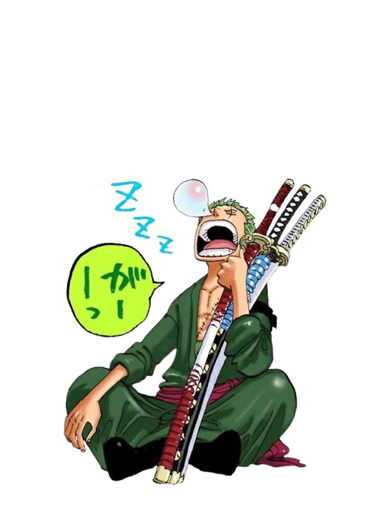 one piece sleeping zoro Sticker for Sale by mayvsantillan