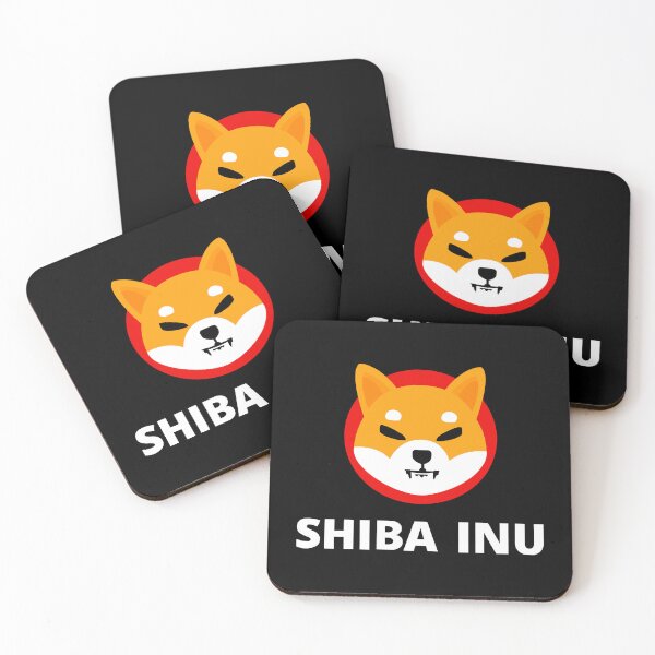 Item preview, Shiba Inu SHIB Crypto Altcoin - Clean Vertical Logo with White Text Logo designed and sold by CryptoMoods.