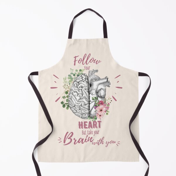 Item preview, Pink roses for floral brain and heart, Follow heart but take your brain with you, right balance between brain and heart, heart quote designed and sold by Collagedream.