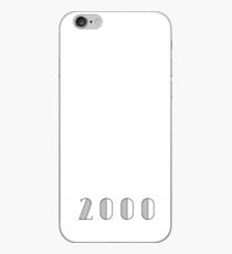 Vintage Paris Birthday 2000 Black Numbers Typography Birth Date iPhone Case
