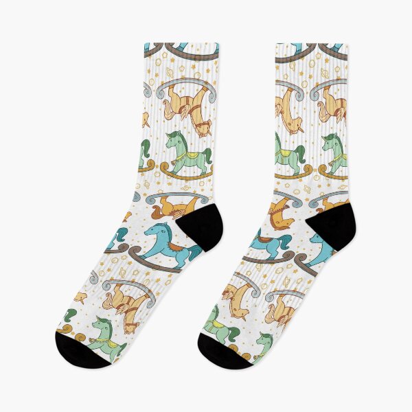 Item preview, Cute and Adorable Rocking Horse Seamless Pattern Design designed and sold by ZaryaKiqo.