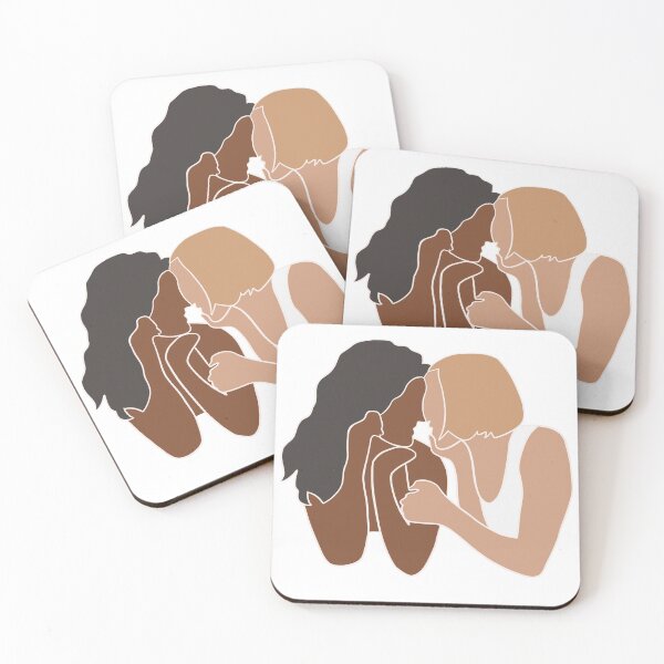 Item preview, Lesbian Couple Art Print | Interracial Lesbian designed and sold by Regenbogenn.