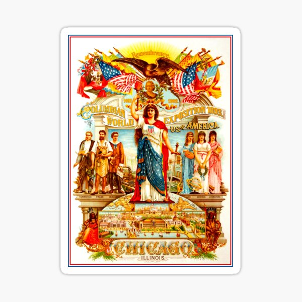 Item preview, CHICAGO : Vintage 1893 Worlds Fair Advertising Print designed and sold by posterbobs.