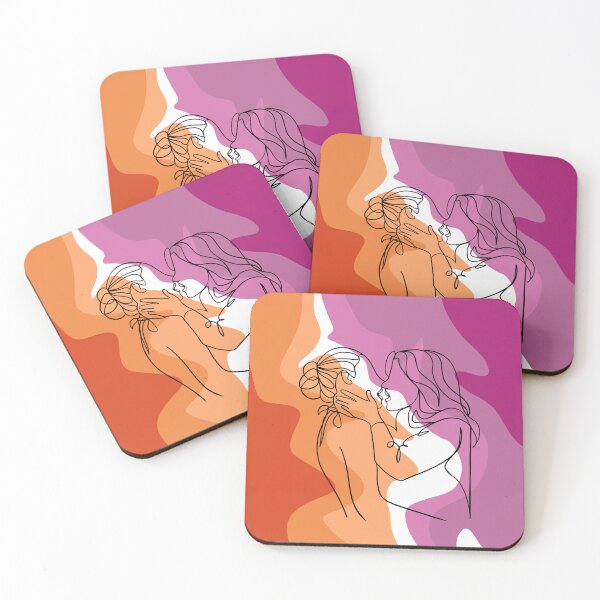 Item preview, Lesbian Couple Kissing | Lesbian Flag Color designed and sold by Regenbogenn.