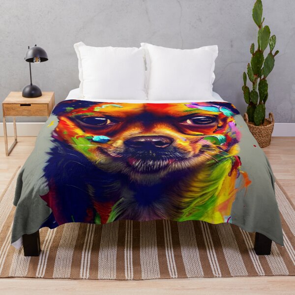 Artikelvorschau, Chihuahua bunter Kunstmalerei Hund #39 entworfen und verkauft von supeart.
