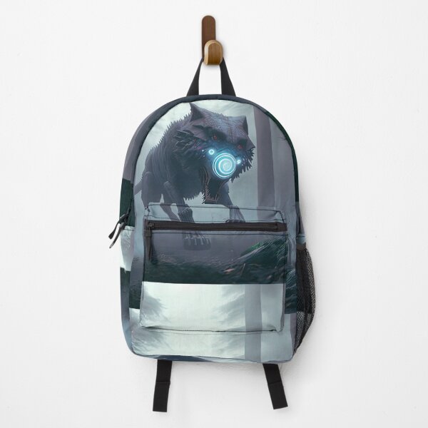 Item preview, A Cyber Wolf is Running in a Misty Forest designed and sold by wolfnme.