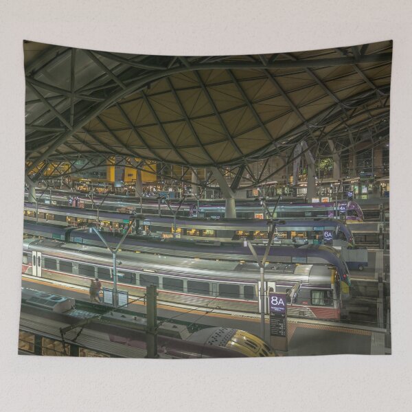 Item preview, Trains at Southern Cross Station - Melbourne, Victoria designed and sold by Steven Jodoin.