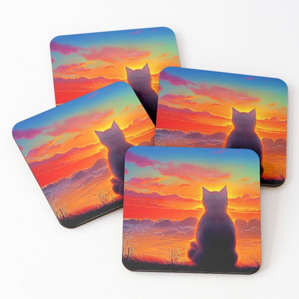 Item preview, Cat Looking At Sunset designed and sold by vectrus.