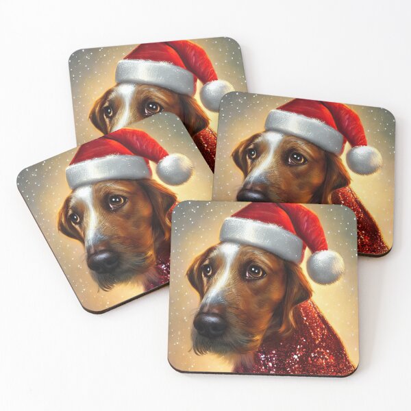 Item preview, dog portrait at christmas with fantastic colors designed and sold by Mebbotai.