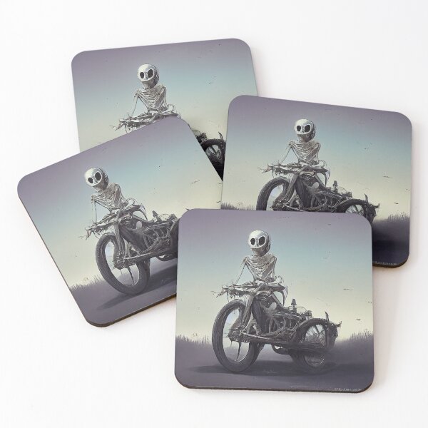 Item preview, Skeleton from hell riding a motorcycle. Image digital creation. designed and sold by mrlongfield.