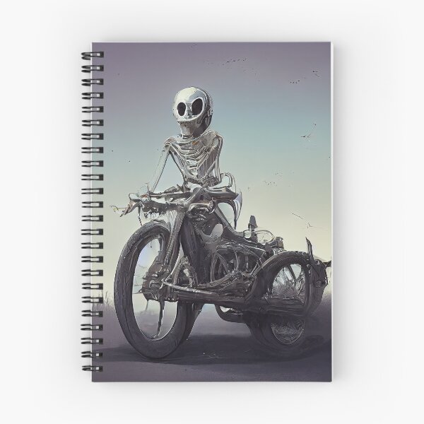 Item preview, Skeleton from hell riding a motorcycle. Image digital creation. designed and sold by mrlongfield.