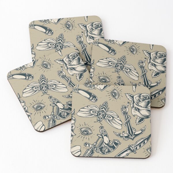 Item preview, Vintage Tattoo Pattern designed and sold by RepublicOfFire.