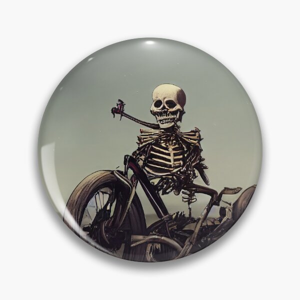 Item preview, Skeleton riding a motorcycle. Image digital art creation designed and sold by mrlongfield.